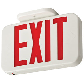Exit Light, Red LED, Rechargeable Battery Backup