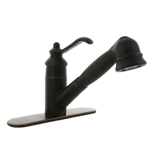 Teapot Style Pull-Out Kitchen Deck Faucet Oil Rubbed Bronze