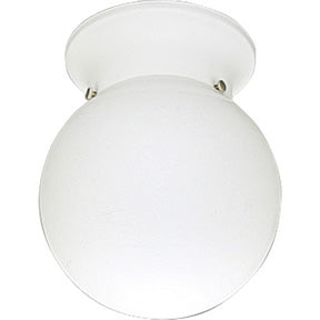White Glass Globe Closet Light