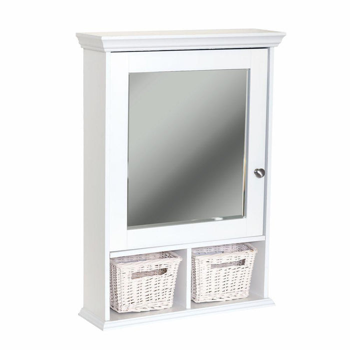 White Medicine Cabinet with Baskets